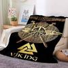 new model Viking Norse Rune Symbol Print Flannel Blanket Cozy Warm Throw Sofa Bedroom Present Indoor Home Seasonal Bedding Decor