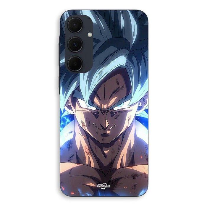 Coque Pour Samsung galaxy A35 Dragon Ball Z GOKU Ultra instinct face énervé Maniacase