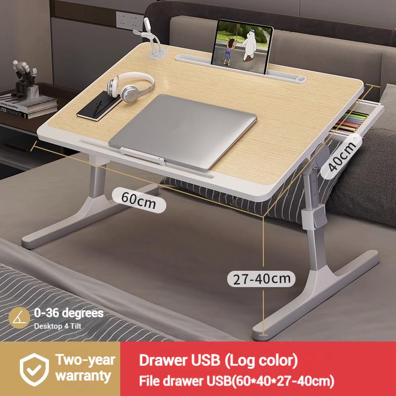 Study Work Multi-purpose Portable Lazy Table Liftable Multifunctional Folding Table Anti-Slip Laptop Bed Desk
