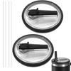 2pc 40oz New Threaded Suction Nozzle Cup Cover Roller Straw Replacement Cup Cover Splash Proof Cover Available In Multiple Colors