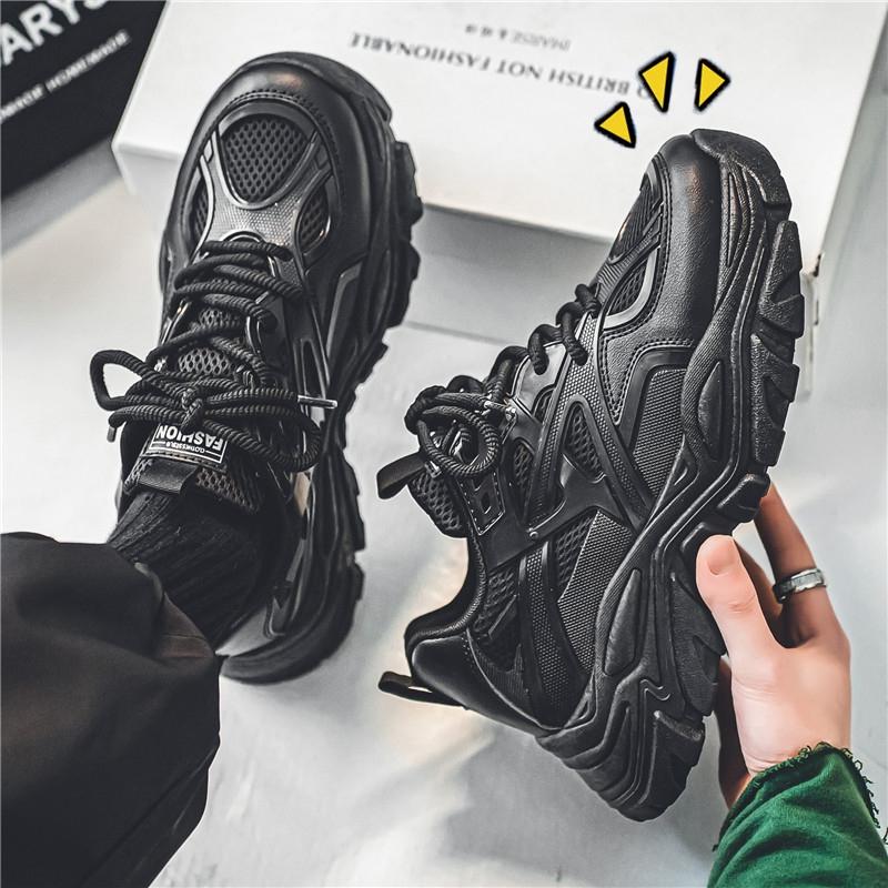 New Autumn Breathable Mesh Casual Thick-soled Little White Heightening Sports Dad Trendy Shoes