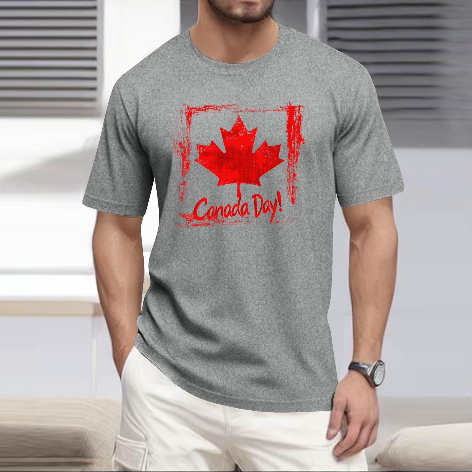 Men s -neck Casual Printed Short-sleeved T-shirt Top S