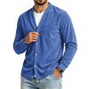 Men's Casual Loose Fit Color Shirt with Pockets for Everyday Wear