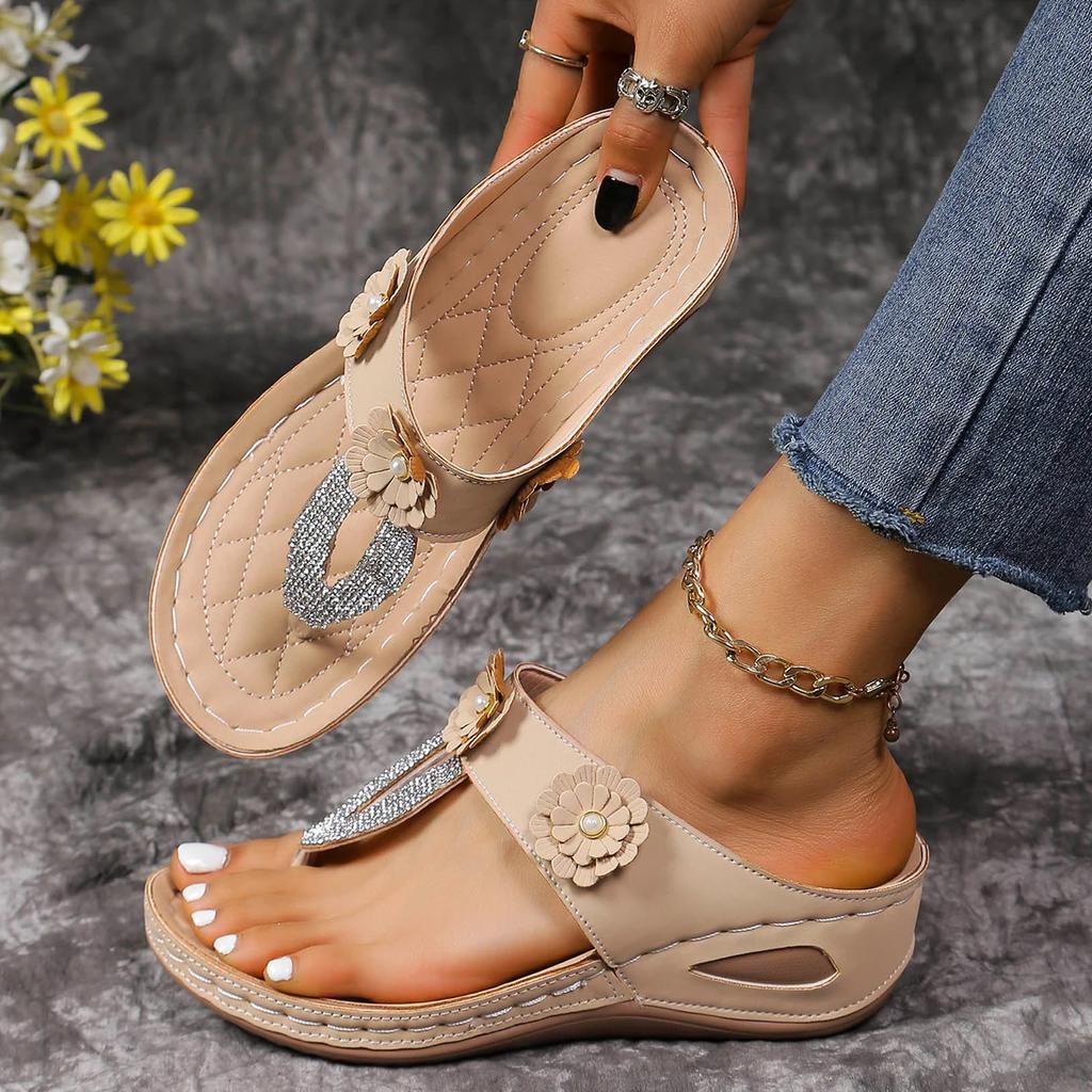 Flip Flops Women Slippers Summer Shoes Women Designer Sandals Wedges Slippers Ladies Shoes Outdoor Beach Slippers Zapatos Mujer