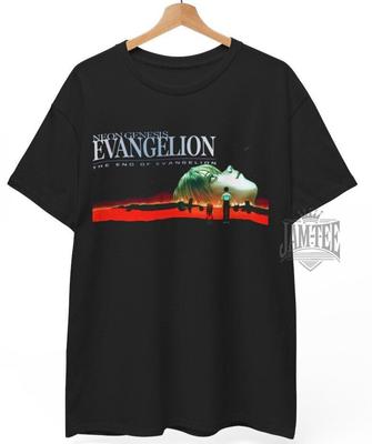 Maglietta End of Evangelion, Maglietta Unisex Gotica Anime Oscuro Neon Genesis Evangelion