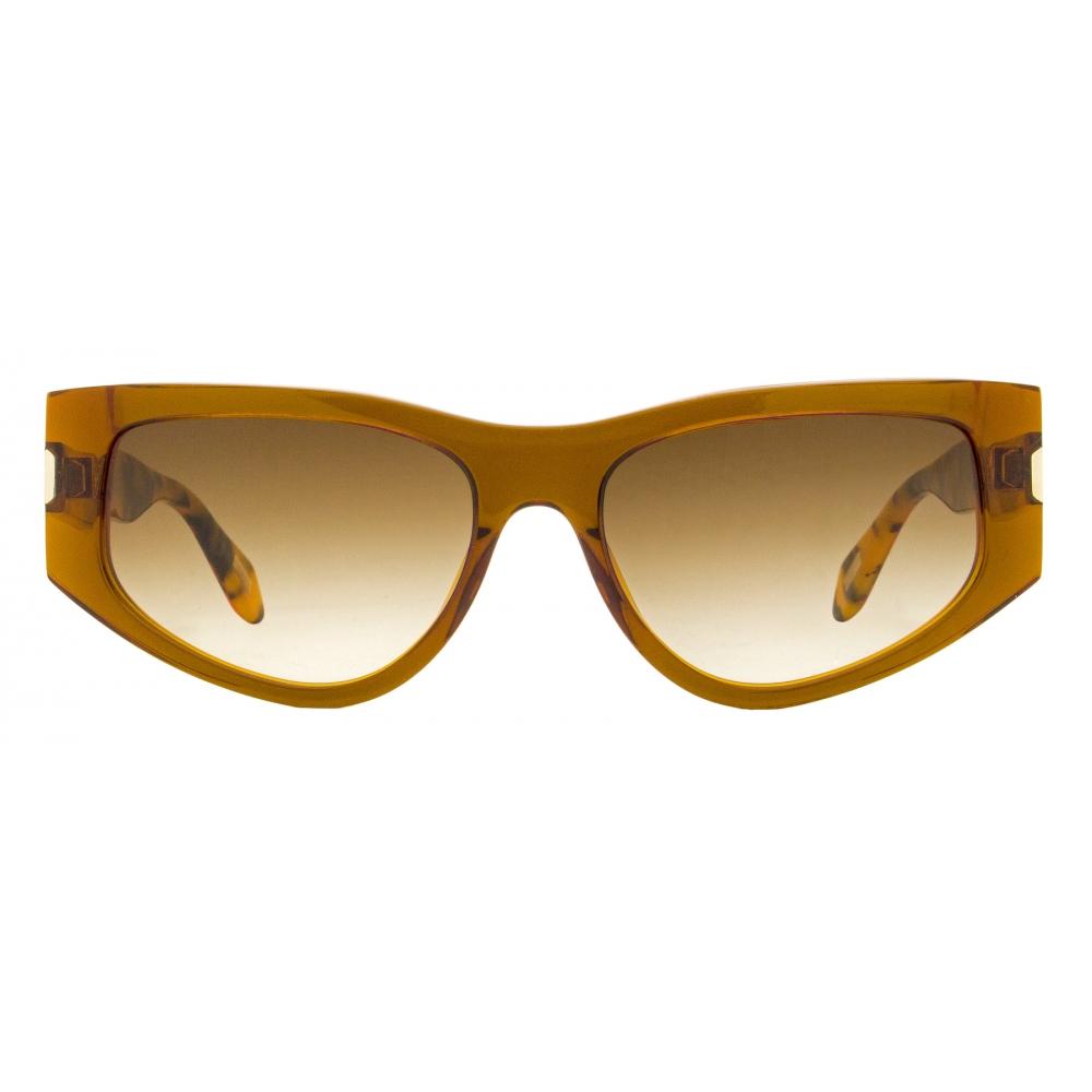 Just Cavalli Unisex Square Cat Eye Sunglasses Sjc034 06x5 Brown Havana 55mm 06x5