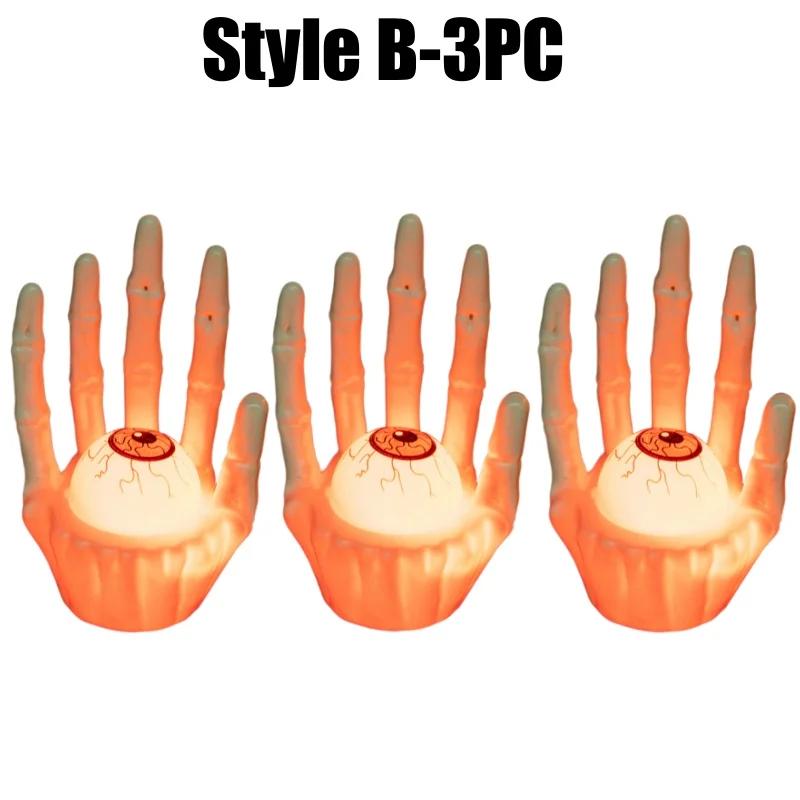 Spooky Atmosphere Decor Halloween Pumpkin Lamp Ghost Hand Light New Prop Eerie Scene Setting Party Decoration Solution