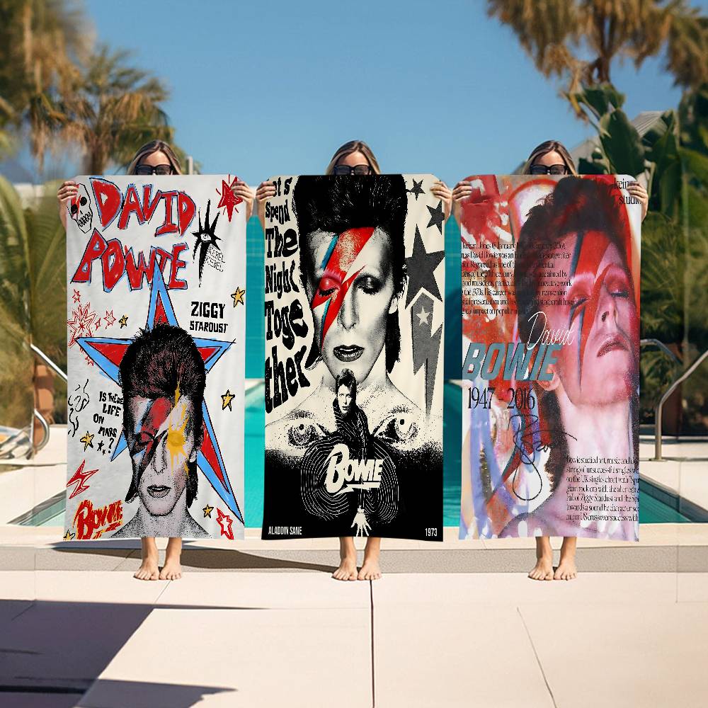 Textilien D-David Hot Singer B-Bowie Microfiber Blanket Quick Drying Beach Towels Oversized Printing Super Absorbent Pool Towel Blanket