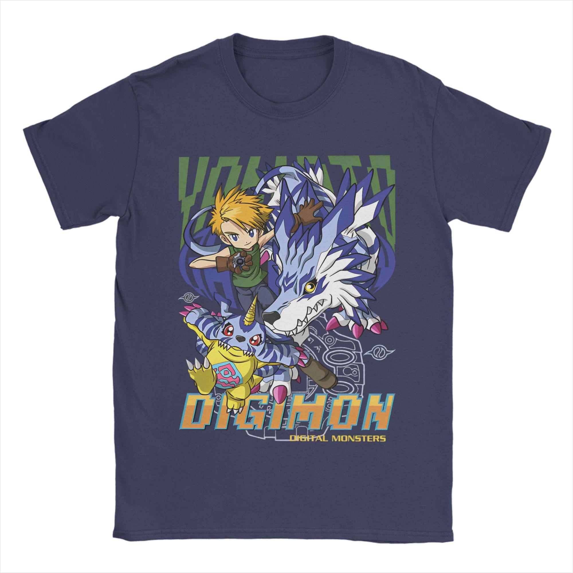 

Digimon Ishida Yamato Gabumon T Shirt Men s Cotton Unique T-Shirt Round Neck Adventure Anime Tee Short Sleeve merch Big Size 4XL