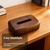 Rectangular Tissue Box Tabletop Wood Decorative for Living Room