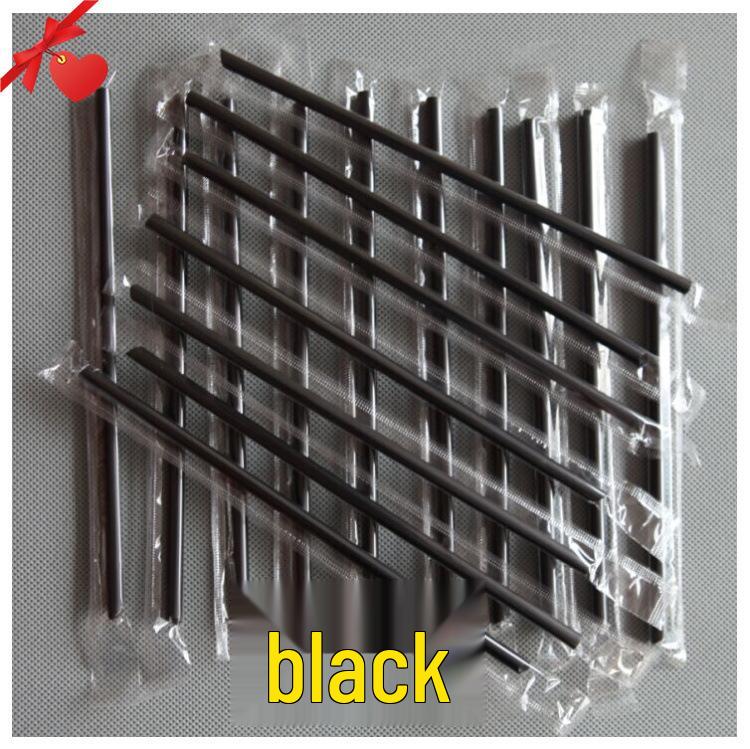 1000-Pack Transparent 19cm Disposable Plastic Straws for Milk Tea, Soy Milk & Juice - Individually Wrapped & Hardened