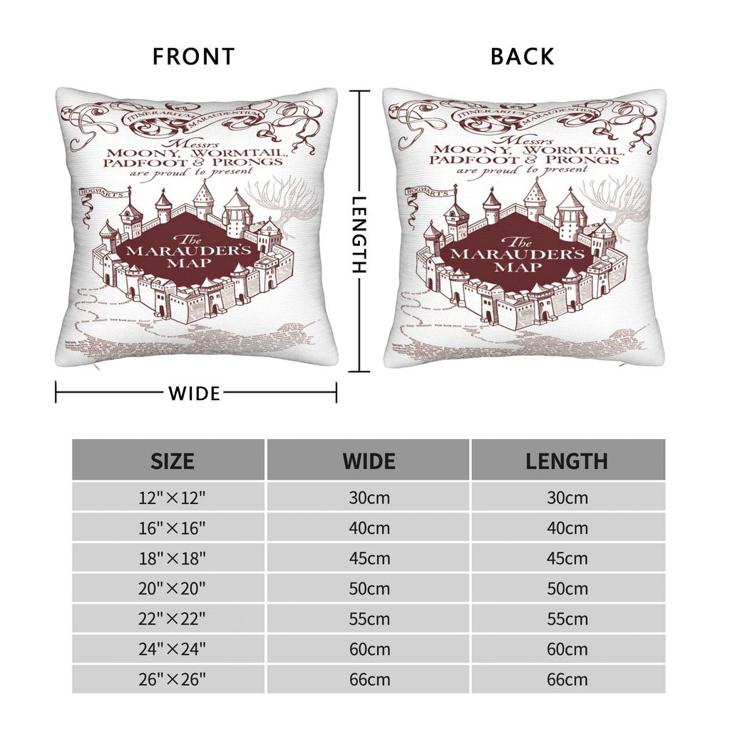 Magic Marauders Map Pillow Cover  Comfy Cushion Cover Fashion Pillow Case For Office Car Home Decor