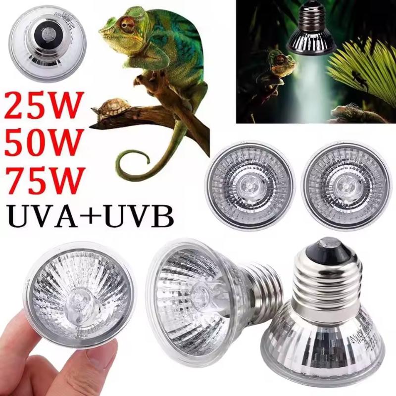 New 25/50/75W Reptile Heating Lamp Reptile Lamp Emitter Turtle Lizard Heater Bulb Snake Bird Pets Basking Lamp Feeding Lighting