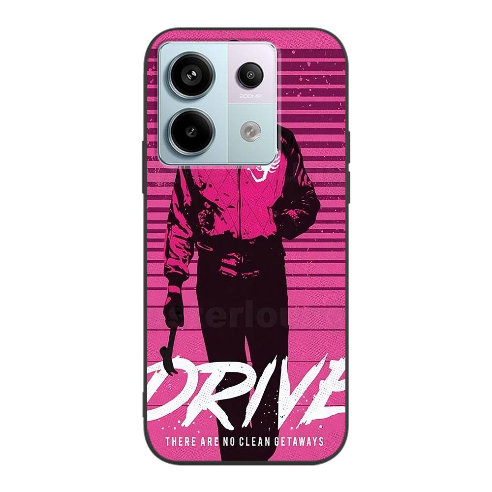 Movie Drive Ryan Gosling Art Case for Xiaomi Redmi 10 10C 9C 9A 9i 9 Prime 9T 12 12C 10A K40 Pro Black Soft TPU Phone Bag Cover