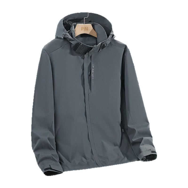 2026 Spring and Autumn Outdoor Thin Jacket Single Layer Short Sleeve Hooded Waterproof Women's Single Chong Windproof Jacket Mountaineering Suit