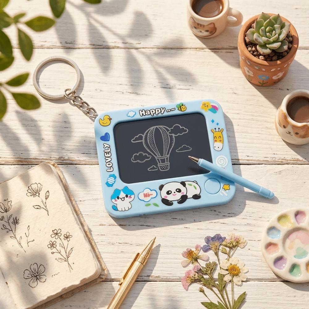 Creative Magnetic Drawing Board Keychain Funny Writing Board Pendant Fidget Toy  Party Favors