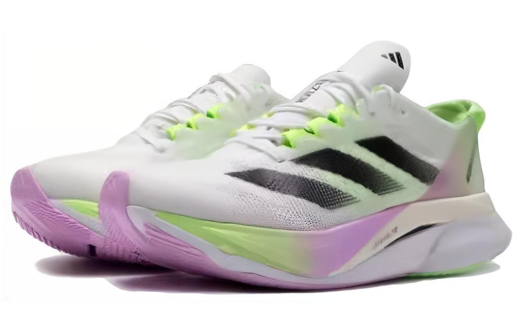adidas Adizero Boston 12 White Green Spark Women's IG3328