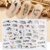 Graffiti Strips Nail Stickers for Women Nail Art Decorations Rose Gold Abstract Line Spring 3D Slider for Manicure Polish Tattoo