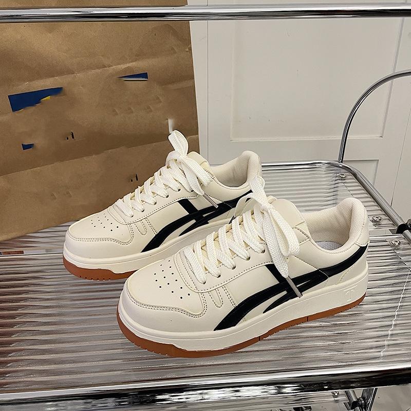 Cream Vintage Little White Shoes Academy Harbour Style Single Shoes Bf Trend Breathable Sports Board Shoes for Men and Women