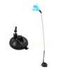Interactive Cat Feather Wand Suction Cup Cat Teaser Stick with Bell for Indoor Kitten Old Cat ExerciseBlue Feather