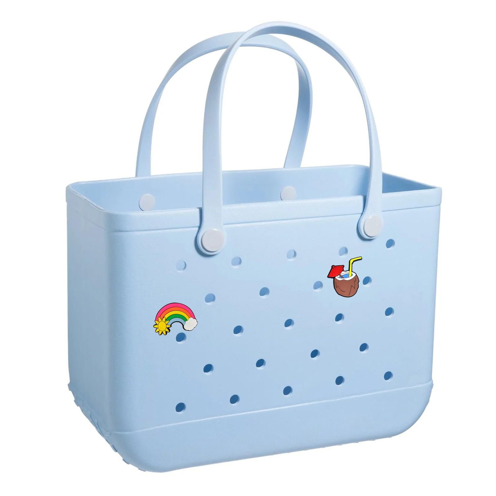 

Сумка Hole Bag Travel Outdoor Водонепроницаемая износостойкая пляжная сумка с наклейками One Size светло-синий