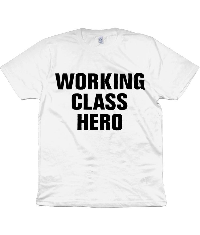 

WORKING CLASS HERO - John Lennon- Organic t-shirt - The Beatles - Yoko Ono M
