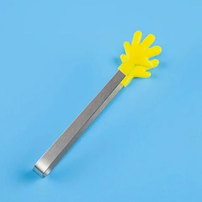 1 STK Små mattang, minitang i rustfritt stål med silikonspisser, for matlaging Grilling BBQ Buffet, 5 tommer