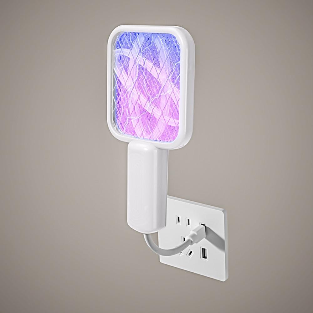 

Insulated Protective Net USB Mosquito Swatter Trap Bendable Handle Mini Fly Bug Zapper Travel
