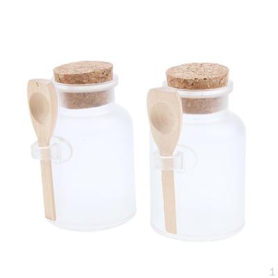 Transparent Bottle with Cork And Salt Bottles