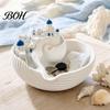 Schminktischschale Muschel-Aufbewahrungsschale, Schreibtisch-Dekoschale, Exquisite Griechische Schale Insel-Charme für Schlüssel Schmuck Münzen Küsten-Dekor