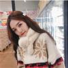 WTEMPO Turtleneck Christmas Elk Pullover Sweater Women Loose Autumn Winter Thickened Warm Fashion