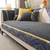 Chenille Sofa Cushion Two-Colour Splicing Sofa Cushion Non-Slip Four Seasons Universal Jacquard Gold Thread Edge Sofa Cushion