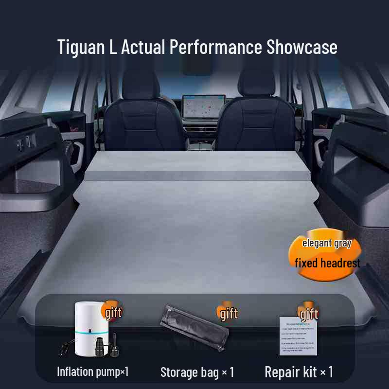 Aufblasbare Schlafmatratze für die Rücksitzbank des Volkswagen Tiguan L zur Kofferraumabdeckung