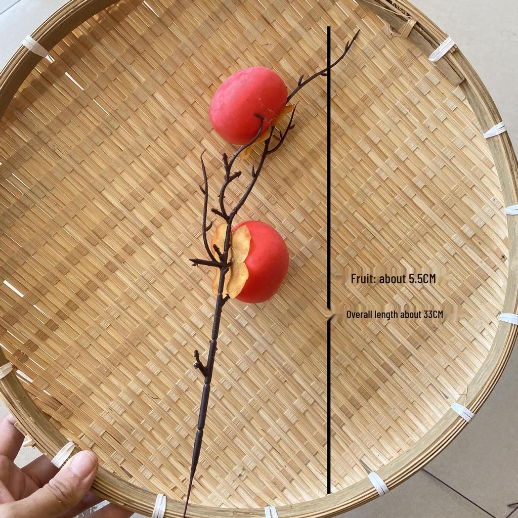 9-Head Faux Persimmon Berry Foam Home Decor Ornaments