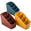 Desk Organizer Remote Control Box 4-Slot Compartment Makeup Brush Case Office Desktop Storage Sundries Storage Box