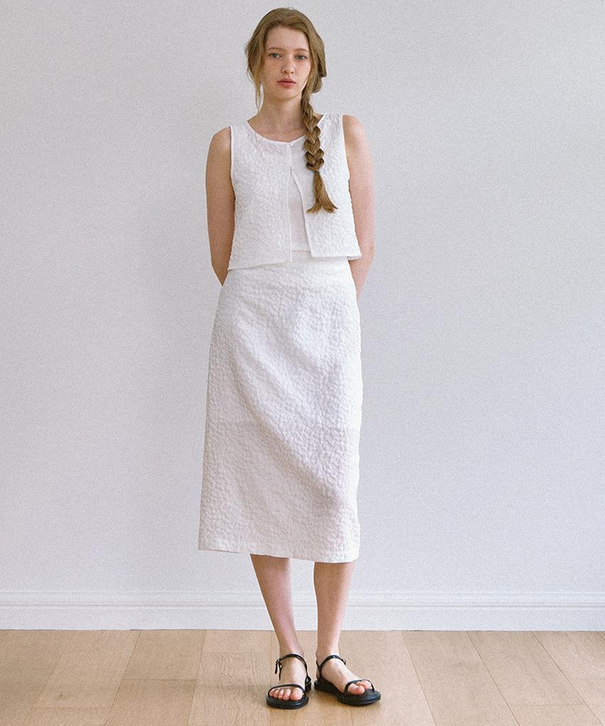 Laminez Of H-Line Long Skirt - Ivory