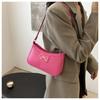 Fashion Bow Knot Faux Leather Armpit Bag Elegant Metal Decorated Shoulder Handbag for Women