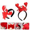 Minkissy 2-Piece Fabric Crayfish Headbands for Kids, Lobster Character Hair Accessories, Cute Headbands for Christmas, Halloween, and Cosplay