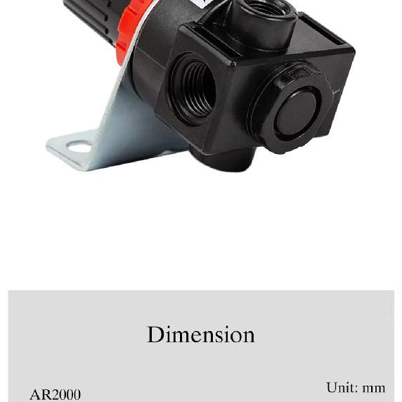 AR2000 G1/4'' Pneumatic Air Compressor Pressure Regulator Valve Reduction Valve With 4mm 6mm 8mm 10mm 12mm Connector Fittings