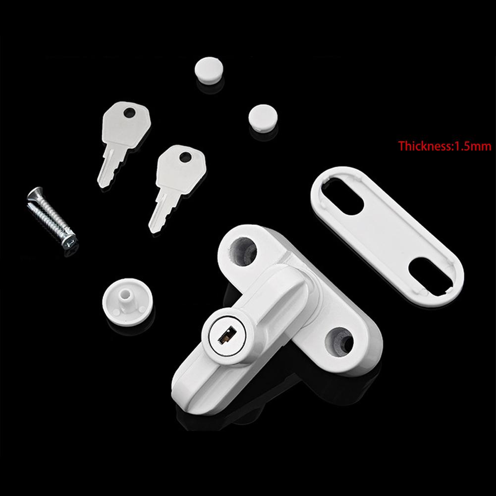 External Window Lock Buckle Alloy Safety Locks UPVC Door Sash Jammer Security Restrictor Lock With Key Hardware Accessories