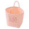 Gesteppter Stoff-Aufbewahrungskorb Boho Faltbarer Floraler Organizer-Behälter Tragbarer Faltbarer Aufbewahrungsbehälter für Heimdekoration Picknick Reise