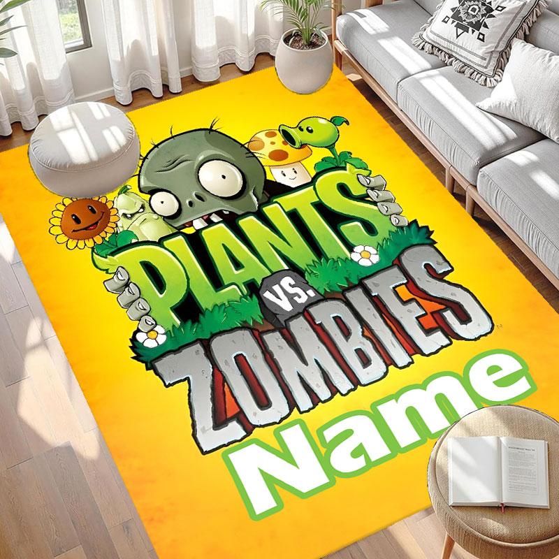 Individualus pavadinimas Personalizuoti augalai prieš. Zombių rašto kilimas, universalus namų dekoravimo kilimas, žaidimų kambariui, butui, balkonui, prieškambariui, koridoriui, dovana