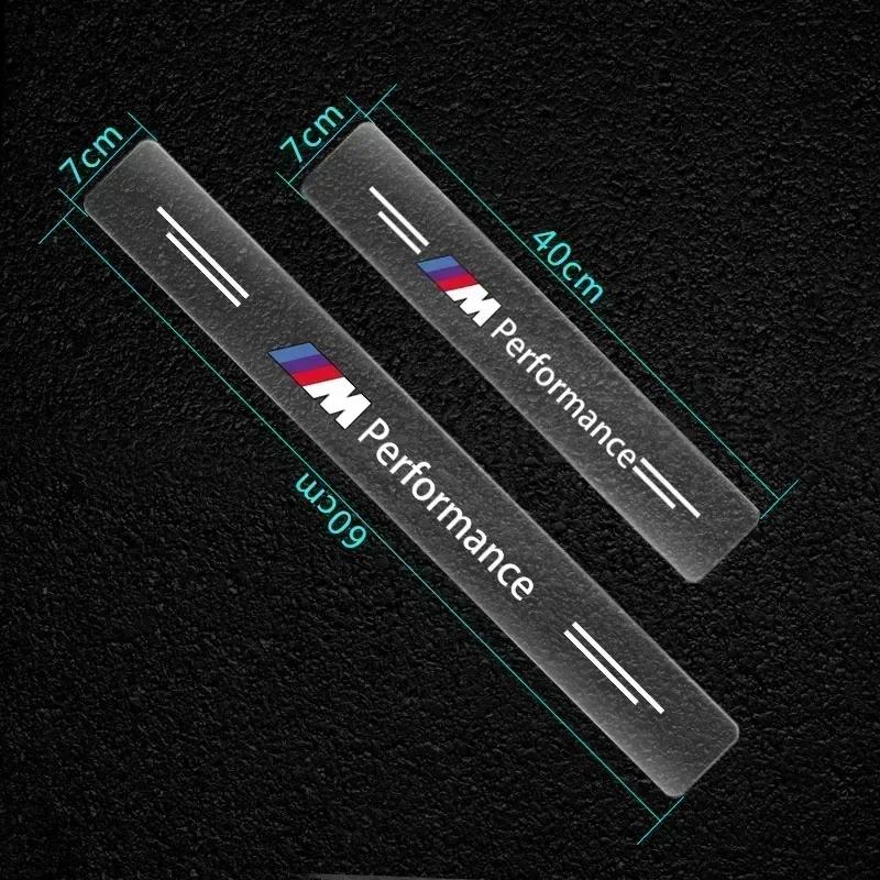 4 szt. Przezroczysty Naklejka Ochronna na Próg Samochodu 3D Styling Samochodu Dla BMW M M3 M4 M5 X1 X3 X5 X6 X7 F10 F20 F22 F30 G20 G30