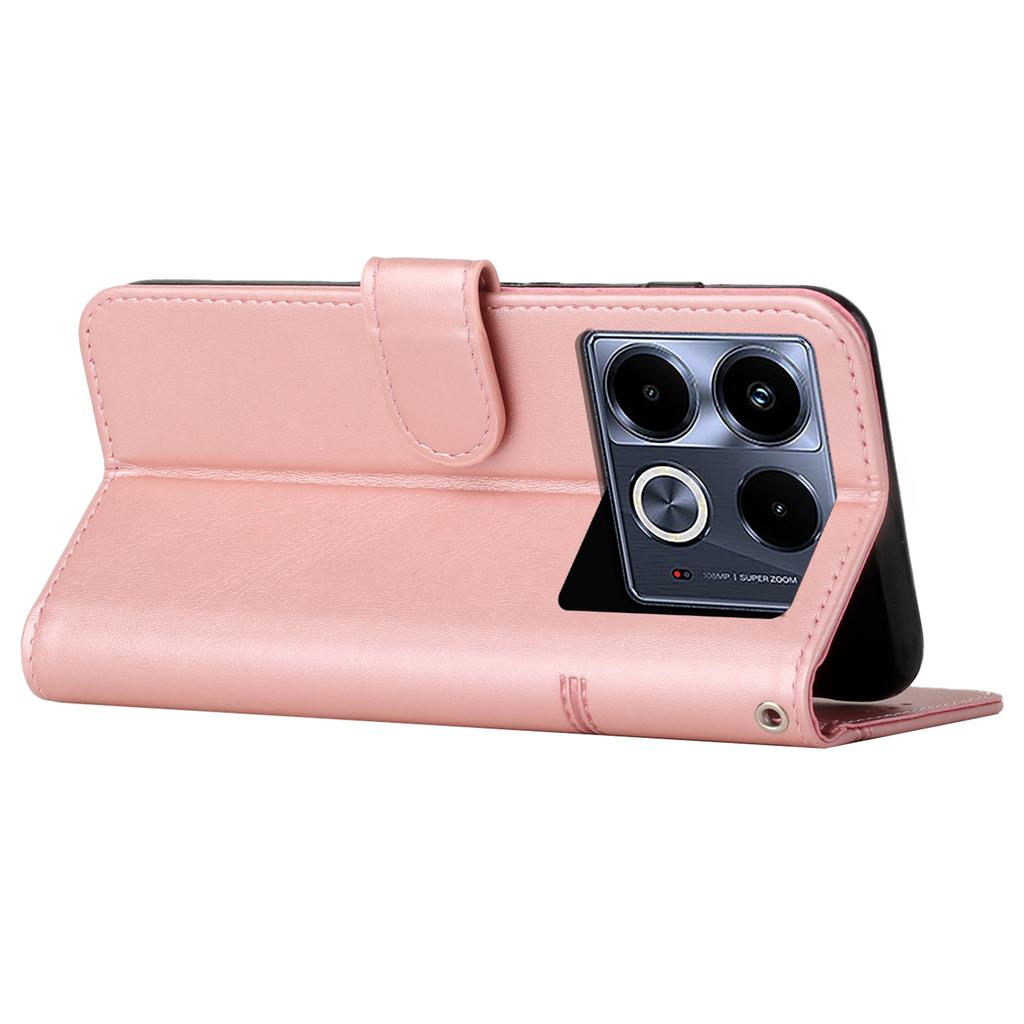 For Infinix Note 40 Case Calf Texture PU Leather Scratch Resistant Phone Cover