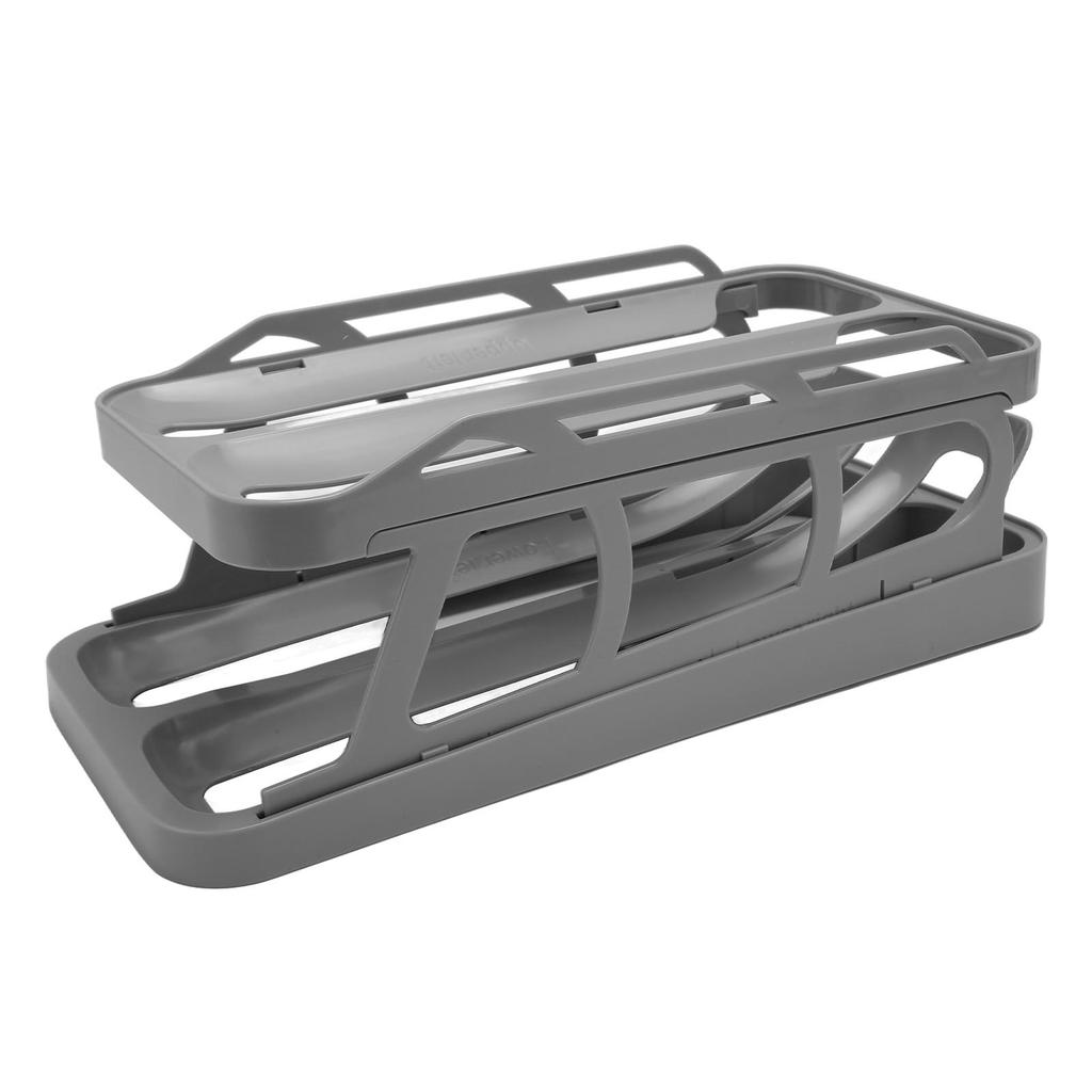 2 Tier Egg Dispenser Egg Holder Space Saving Rolling Eggs Dispenser   for Refrigerator Storage