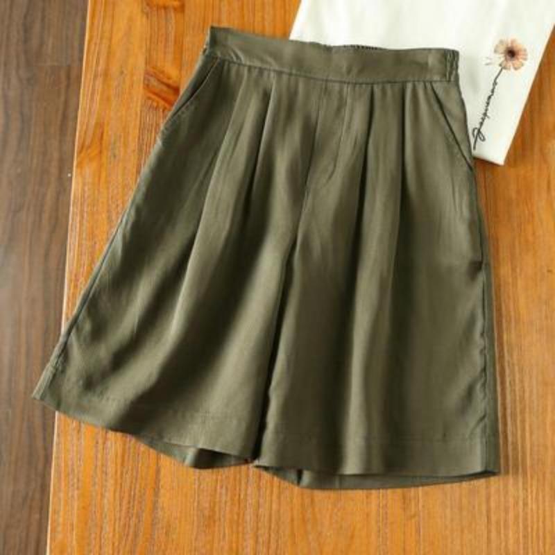 

Шорты женские летние с высокой посадкой, полуэластичным поясом и широкими штанинами, длиной до колена, больших размеров, свободного и стройнящего кроя, брюки-карго для повседневной носки 6XL