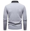 Men's Fashion Plus Velvet Knit Pullover: Thickened Fake Two-Piece Sweater with Shirt Collar for Autumn & Winter