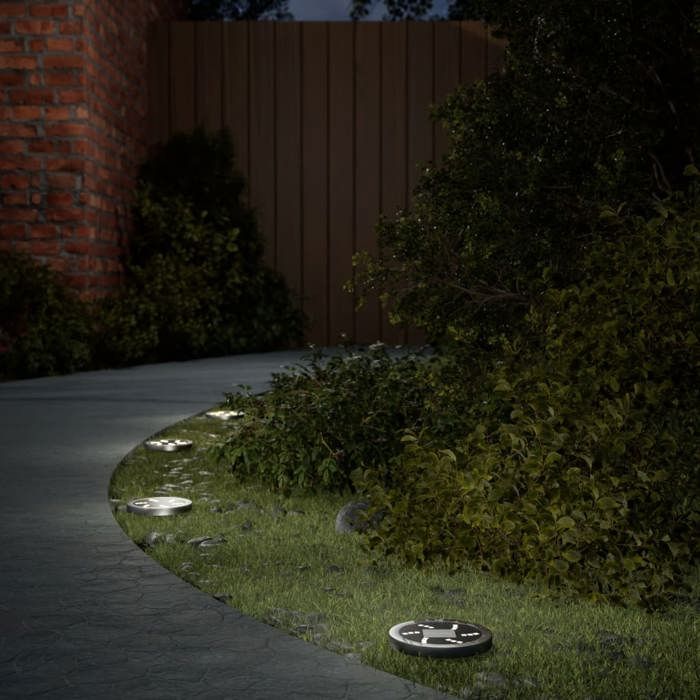 VidaXL Lampes solaires de sol et piquets de sol extérieur 4 pcs, éclairage solaire au sol, éclairage de paysage solaire à 4008198