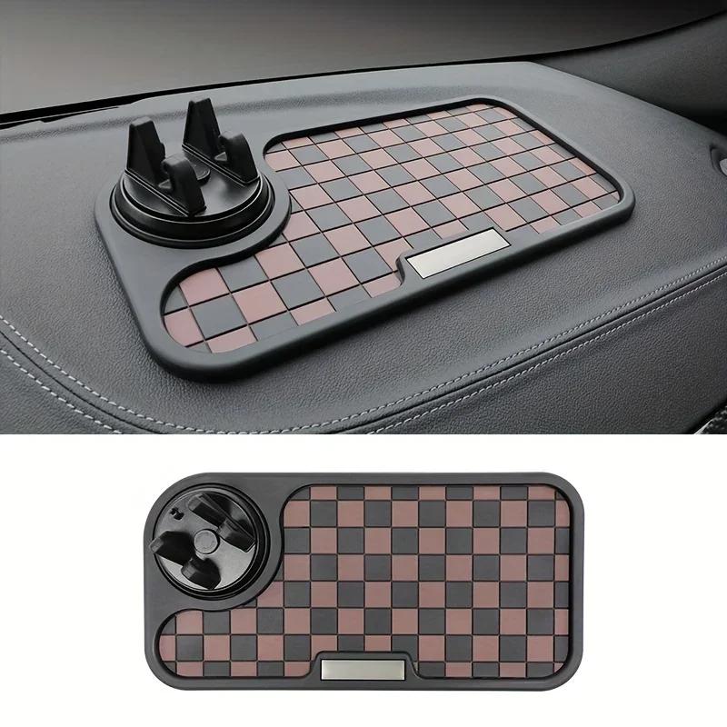 Car Dashboard Cell Phone Navigation Bracket + Anti-slip Mat Multifunctional Storage Items in the Car Brake Items Anti-fly Out