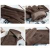 Women's Sueded Gloves with Fleece Lining for Warmth and Stylish Fashionable Bowknot Cuffs Hand Gloves for Daily Use